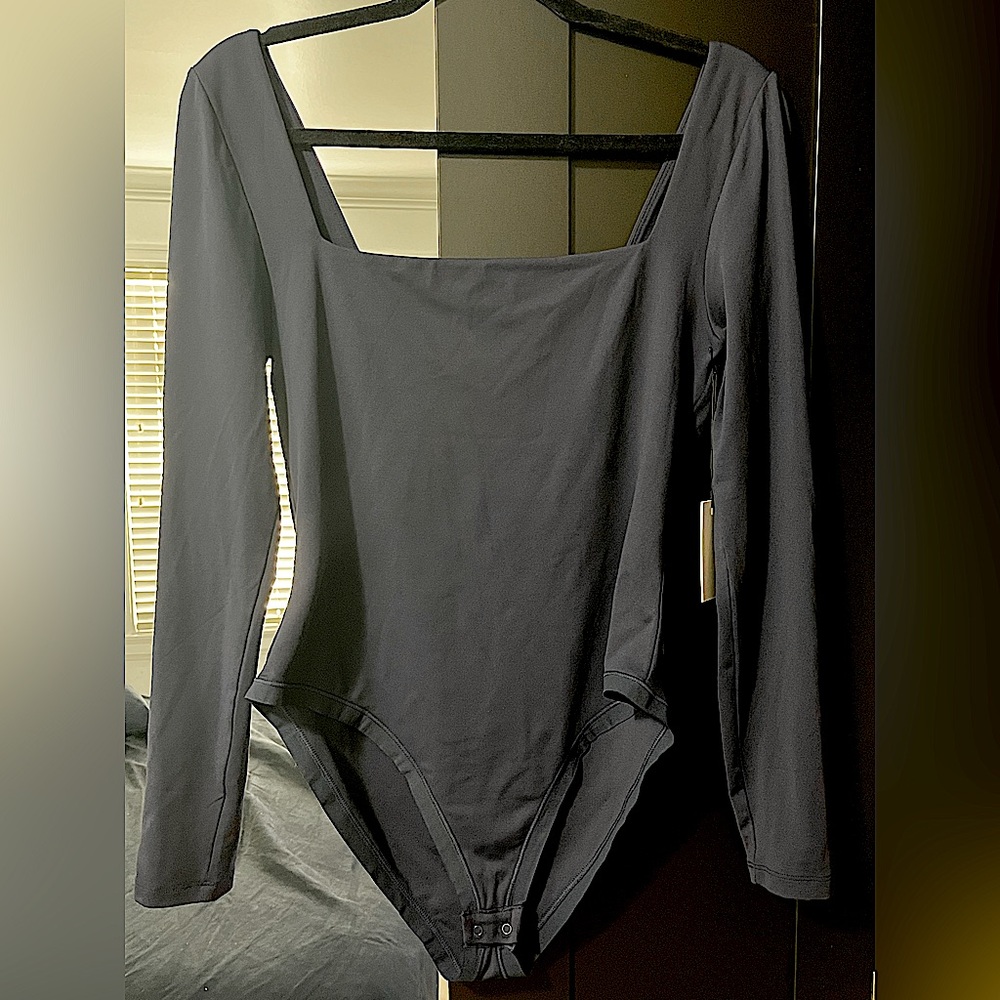 Babaton Total Eclipse Squareneck Full sleeve bodysuit with cheeky coverage